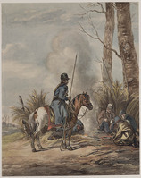 Y 067
<br/>
Kozakken bivak in de winter
<br/>
<em>Os, Pieter Gerardus van (1776-1839)</em>